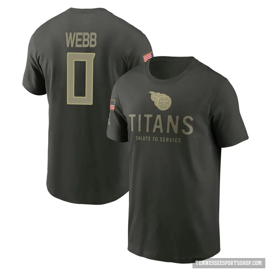 Men's ＃0 Clay Webb Tennessee Titans Green Forest/ 2025 Salute to Service Sideline Primary Edge T-Shirt