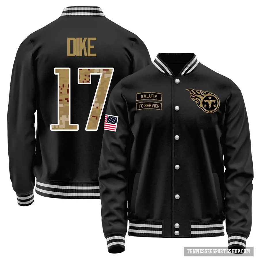 Men's ＃17 Chimere Dike Tennessee Titans Black Salute to Service Sideline Performance Jacket