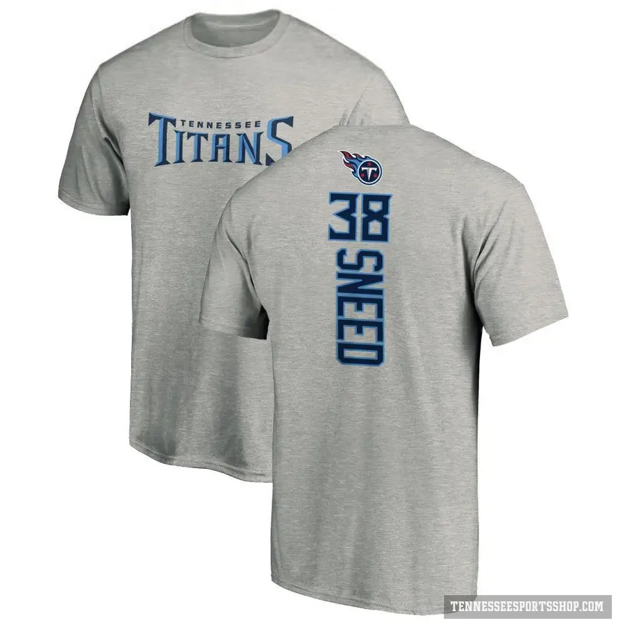 Men's ＃38 L'Jarius Sneed Tennessee Titans Ash Backer T-Shirt