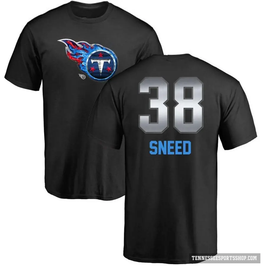 Men's ＃38 L'Jarius Sneed Tennessee Titans Black Midnight Mascot T-Shirt