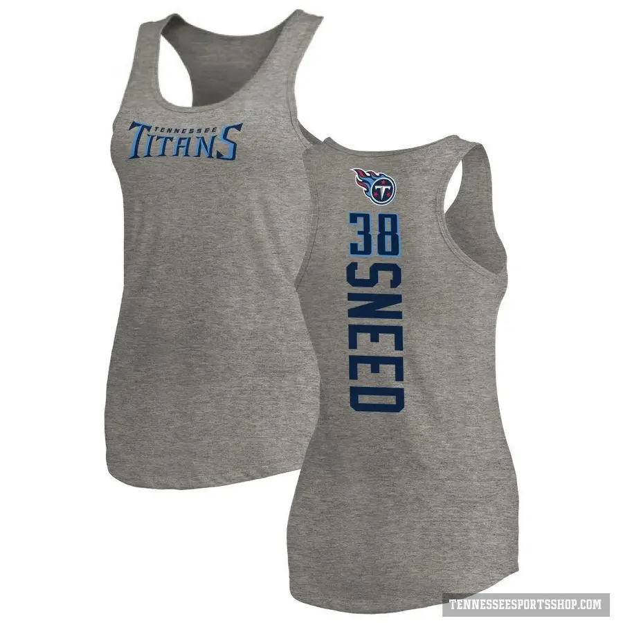 Women's ＃38 L'Jarius Sneed Tennessee Titans Ash Backer Tank Top