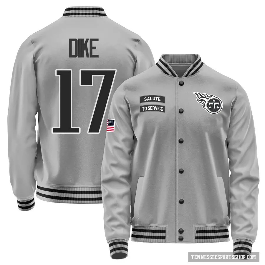 Youth ＃17 Chimere Dike Tennessee Titans Gray Salute to Service Performance Jacket