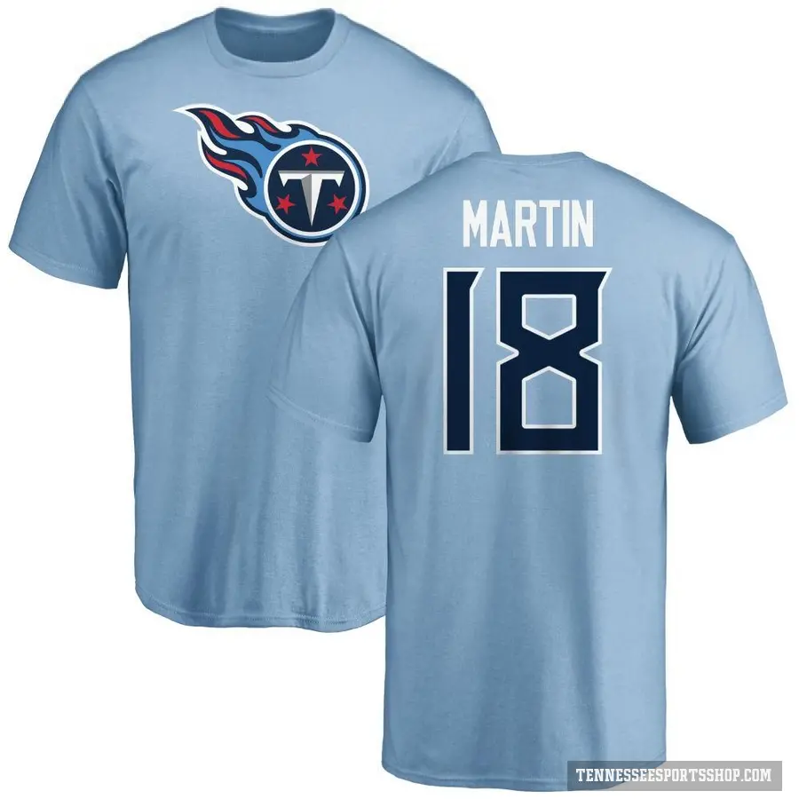 Youth ＃18 Tay Martin Tennessee Titans LightBlue Logo T-Shirt Light Blue