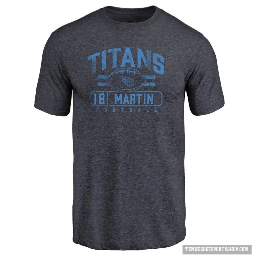Youth ＃18 Tay Martin Tennessee Titans Navy Flanker T-Shirt