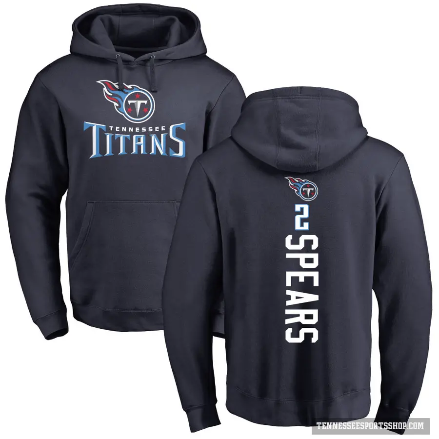 Youth ＃2 Tyjae Spears Tennessee Titans Navy Pro Line Backer Pullover Hoodie