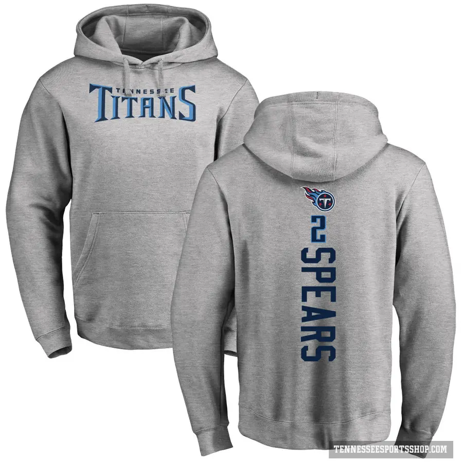 Youth ＃2 Tyjae Spears Tennessee Titans Pro Line Ash Backer Pullover Hoodie