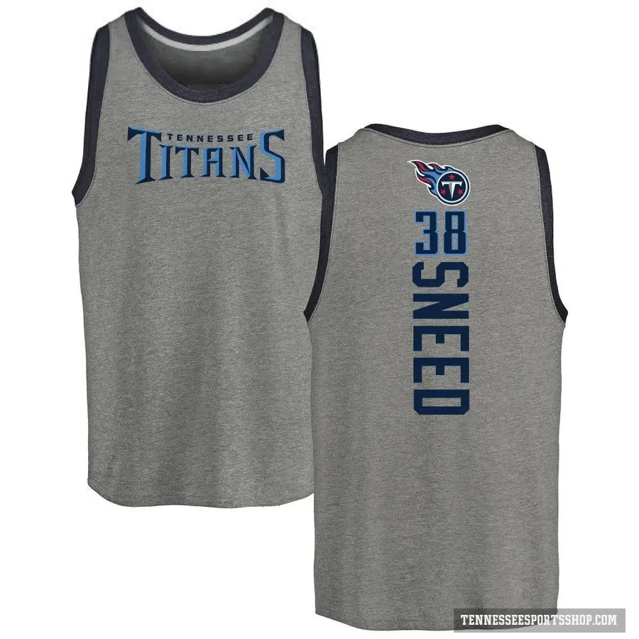 Youth ＃38 L'Jarius Sneed Tennessee Titans Ash Backer Tank Top