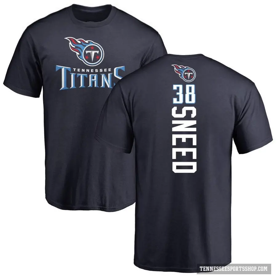 Youth ＃38 L'Jarius Sneed Tennessee Titans Navy Backer T-Shirt