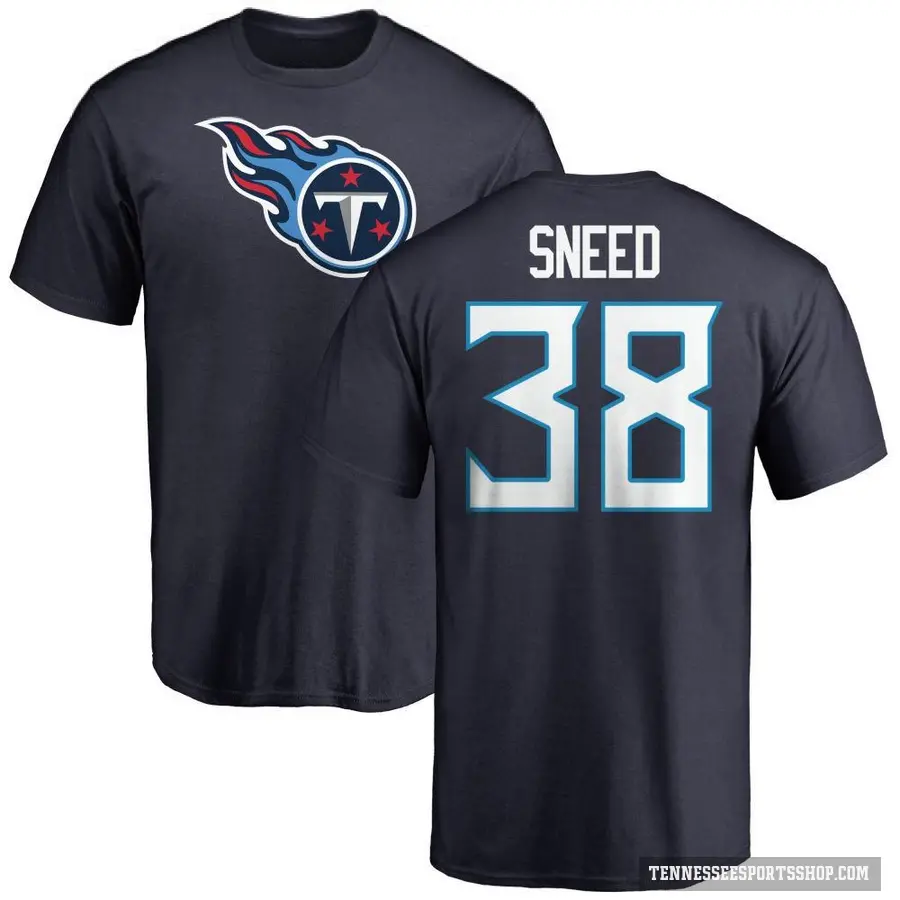 Youth ＃38 L'Jarius Sneed Tennessee Titans Navy Logo T-Shirt