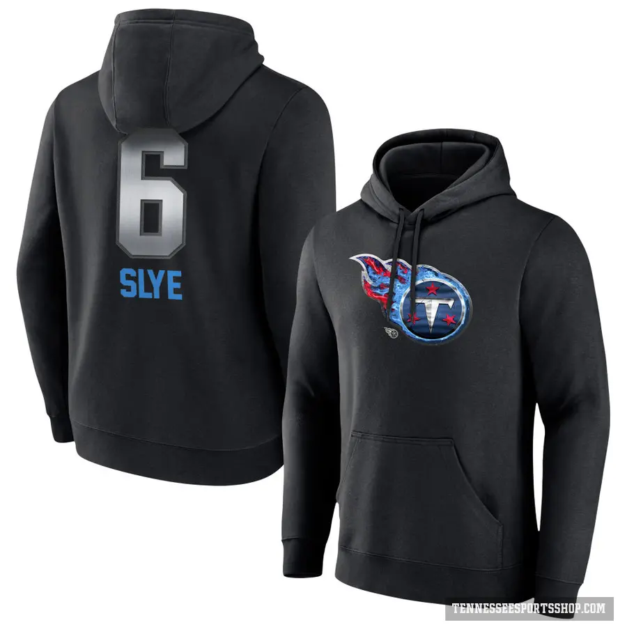 Youth ＃6 Joey Slye Tennessee Titans Black Midnight Mascot Pullover Hoodie