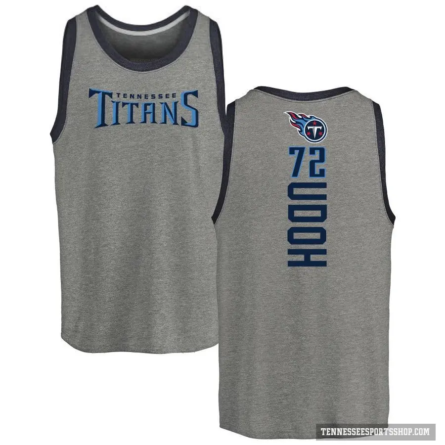 Youth ＃72 Olisaemeka Udoh Tennessee Titans Ash Backer Tank Top