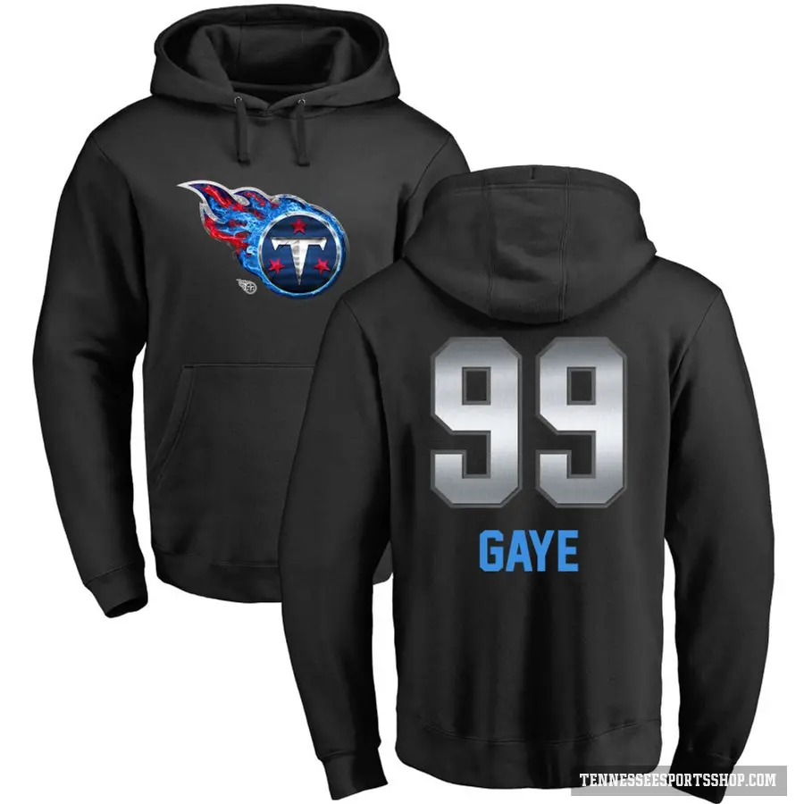 Youth ＃99 Ali Gaye Tennessee Titans Black Midnight Mascot Pullover Hoodie