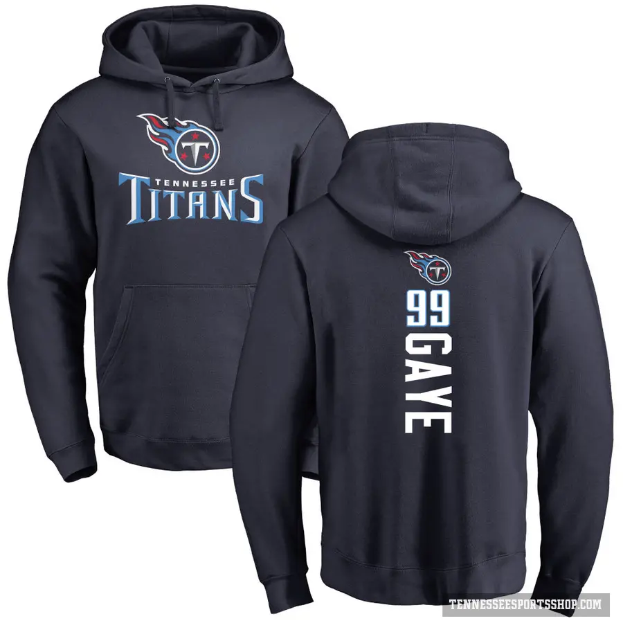 Youth ＃99 Ali Gaye Tennessee Titans Navy Pro Line Backer Pullover Hoodie