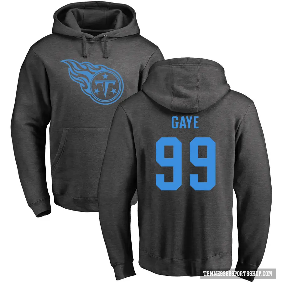 Youth ＃99 Ali Gaye Tennessee Titans Pro Line by Branded Ash One Color Pullover Hoodie